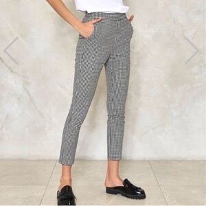 NWOT Lucy Wang for Nasty Gal gingham plaid pants